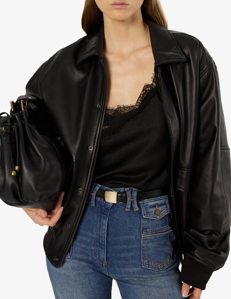 Gerard Darel Leather bomber jacket - picture 1 Gerard Darel Leather bomber jacket - picture 1