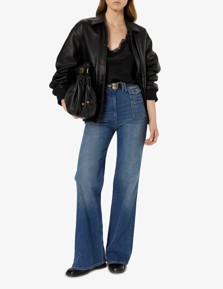 Gerard Darel Leather bomber jacket - picture 2 Gerard Darel Leather bomber jacket - picture 2