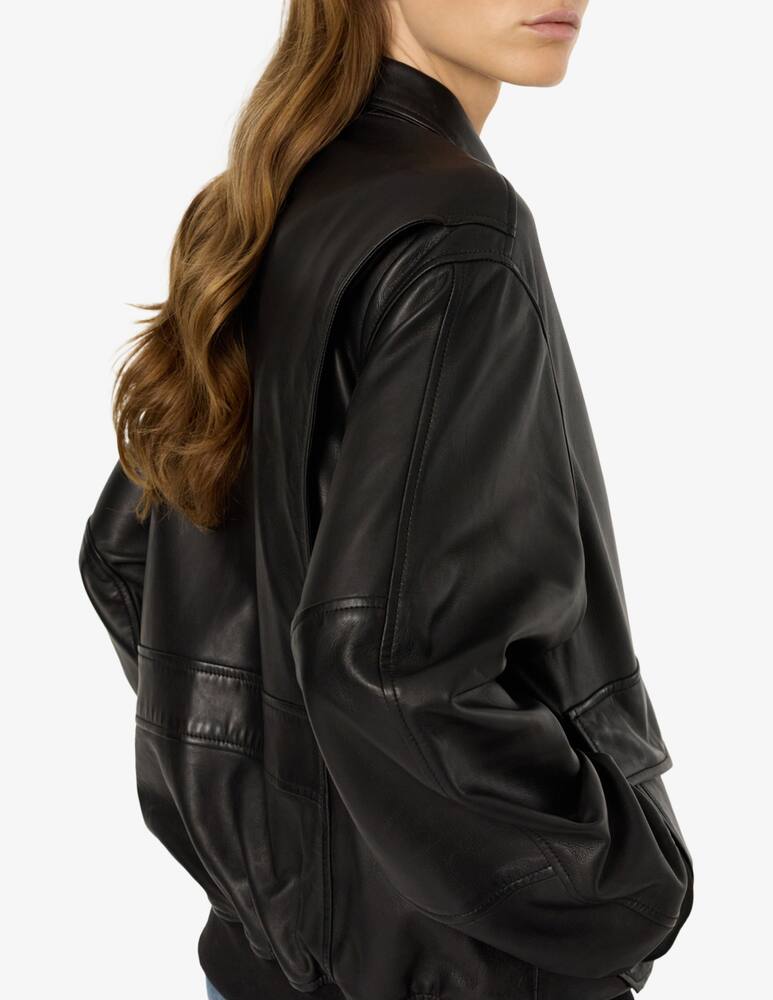 rinascente Gerard Darel Leather bomber jacket