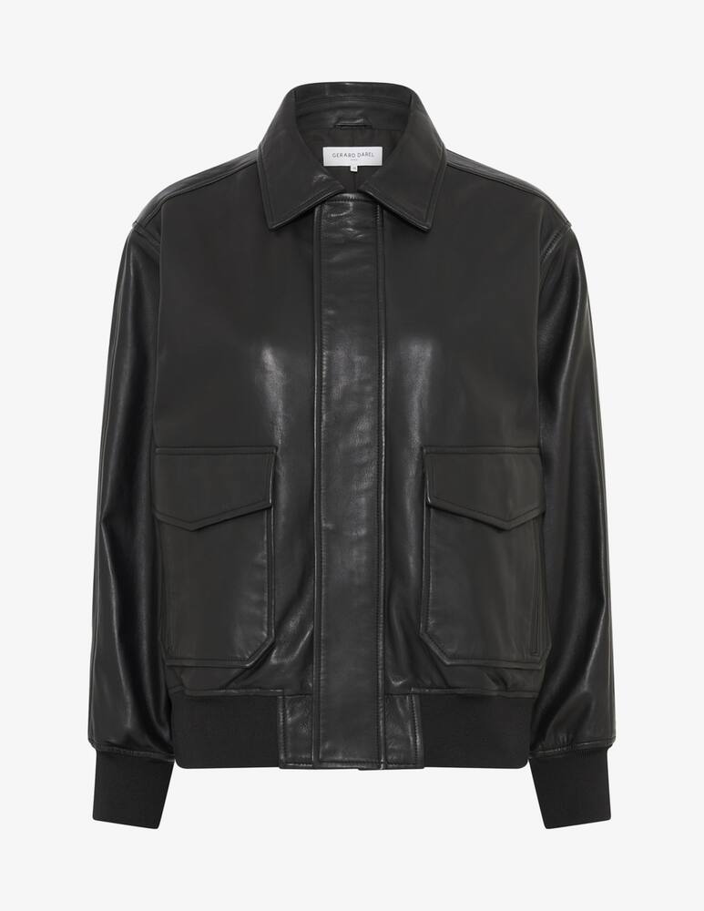 rinascente Gerard Darel Leather bomber jacket