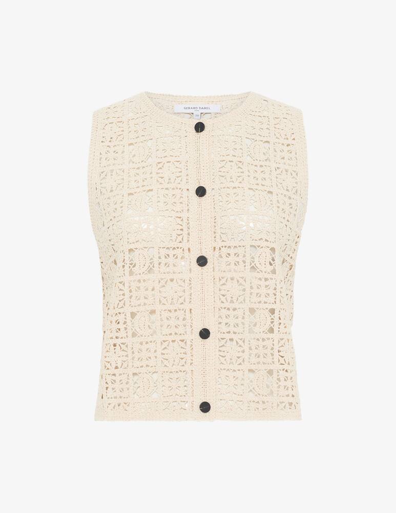 rinascente Gerard Darel Crochet  top vest