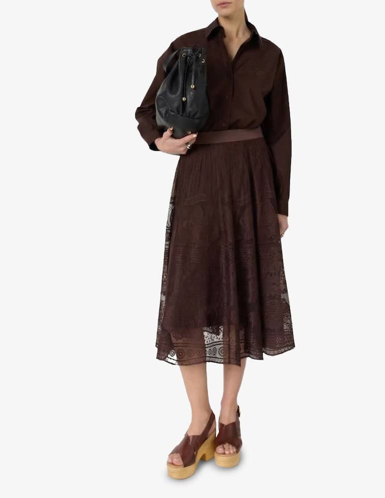 rinascente Gerard Darel Lace midi skirt