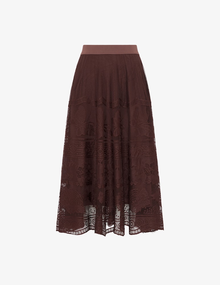 rinascente Gerard Darel Lace midi skirt