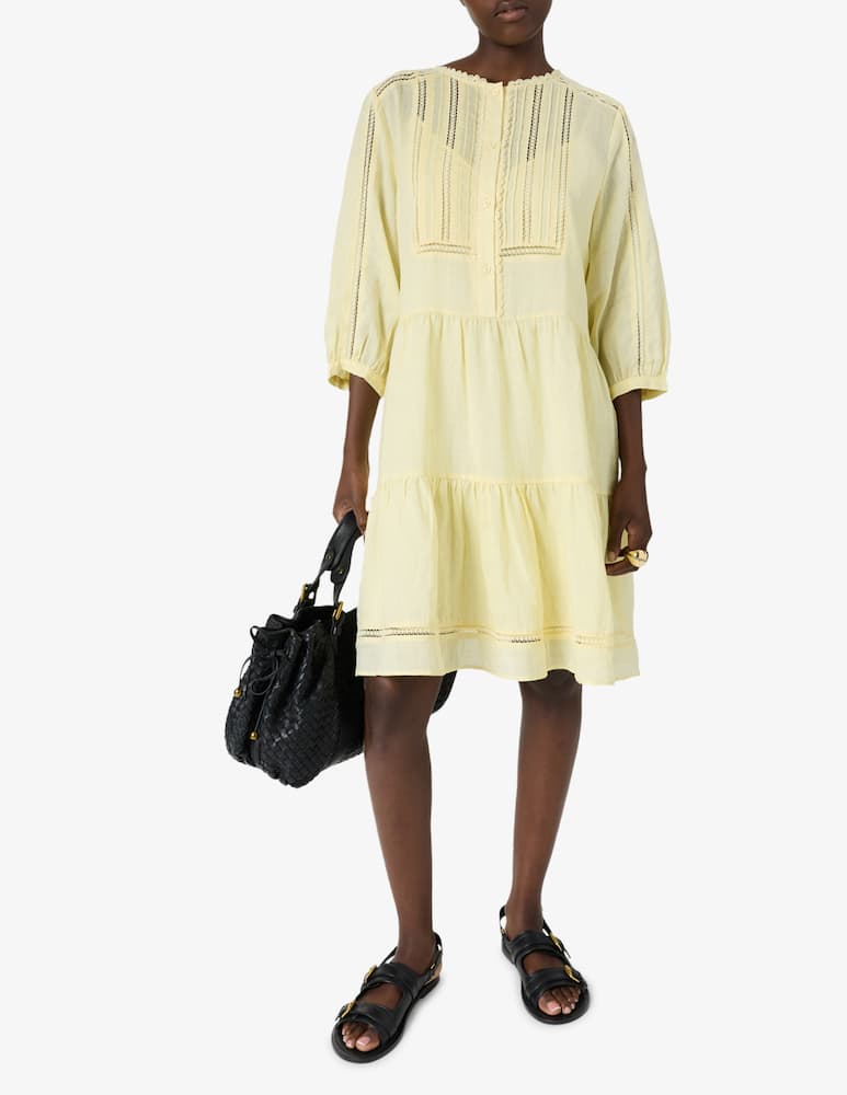 rinascente Gerard Darel Abito midi con inserti in pizzo