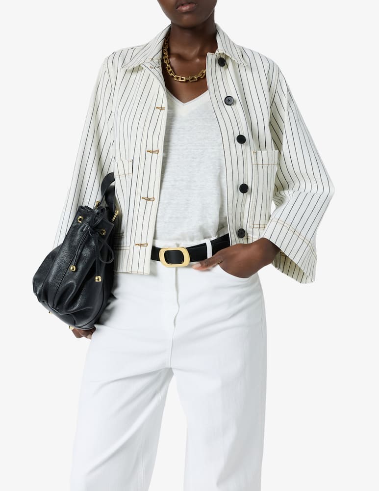 rinascente Gerard Darel Striped denim jacket