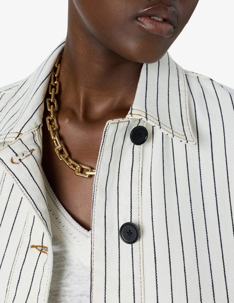 rinascente Gerard Darel Striped denim jacket