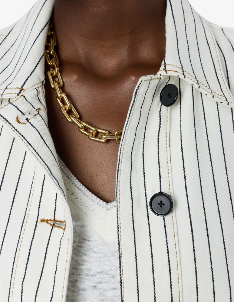 rinascente Gerard Darel Striped denim jacket