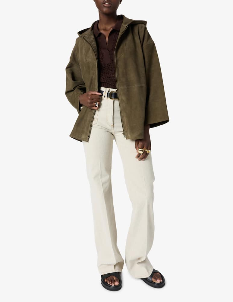 rinascente Gerard Darel Hooded leather jacket