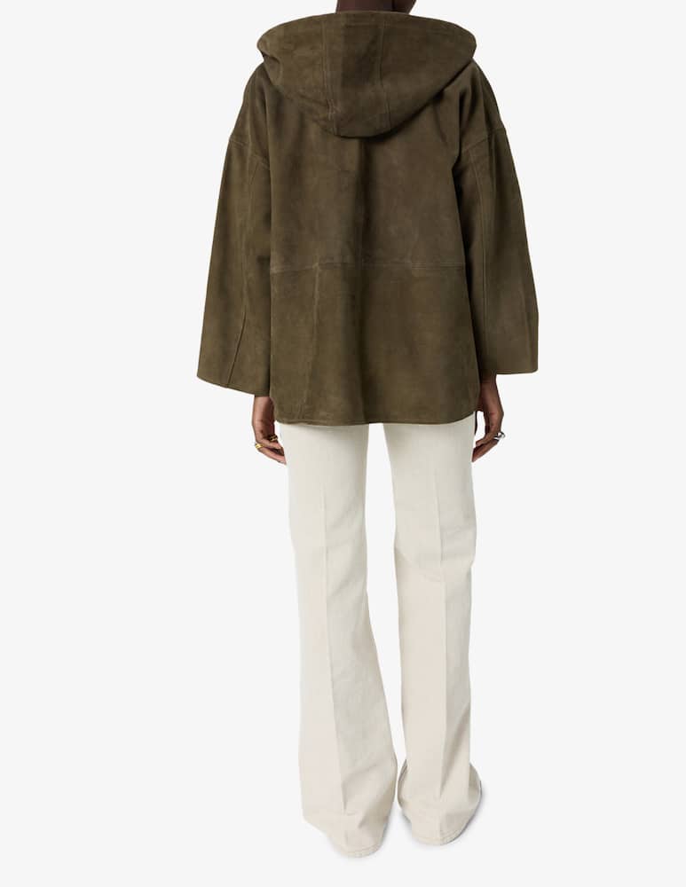 rinascente Gerard Darel Hooded leather jacket