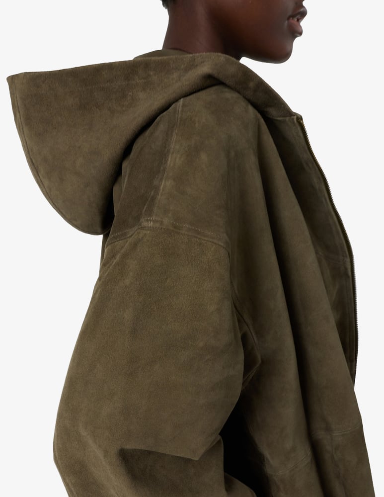 rinascente Gerard Darel Hooded leather jacket