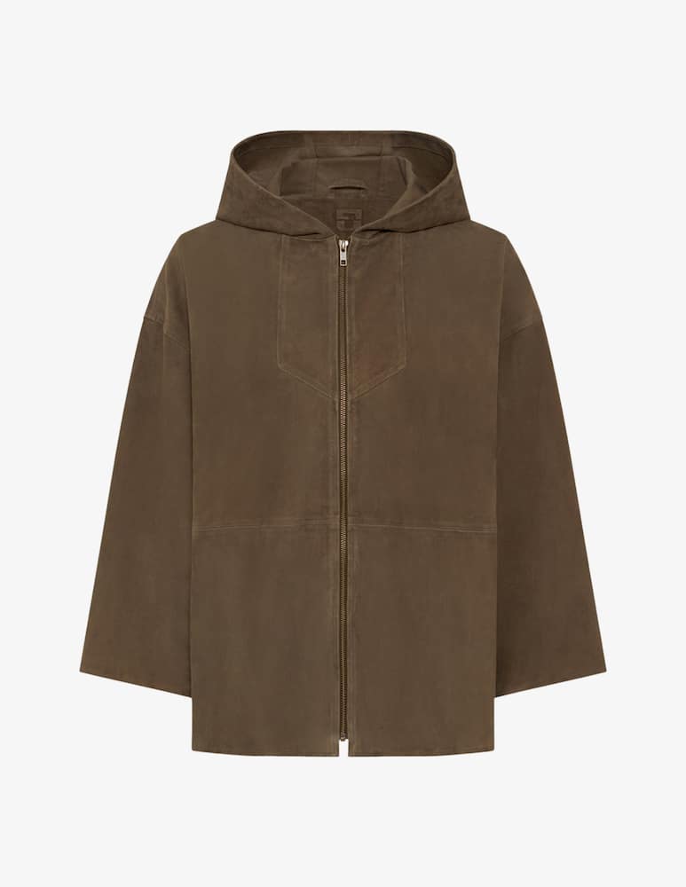 rinascente Gerard Darel Hooded leather jacket