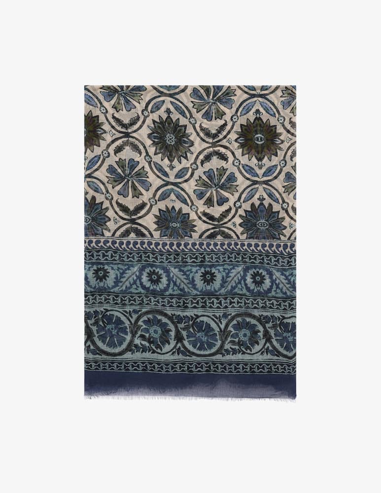 rinascente Gerard Darel Floral mosaic scarf