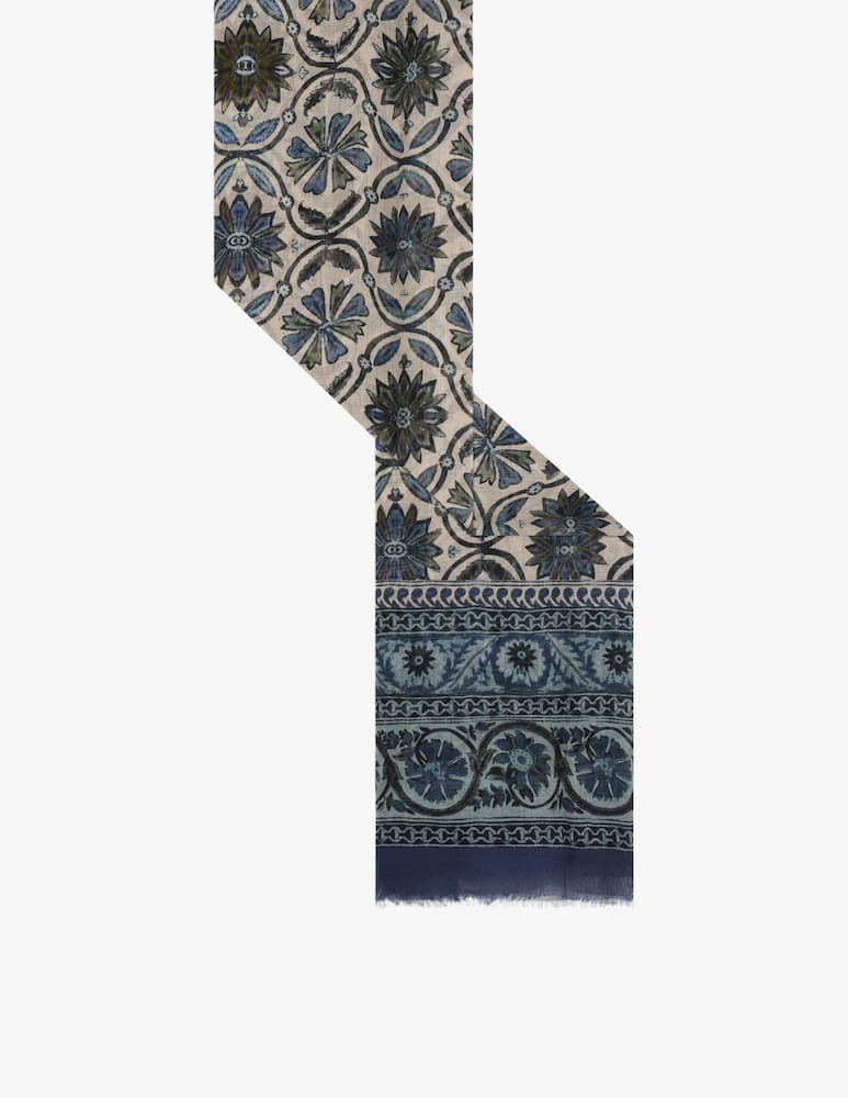 rinascente Gerard Darel Floral mosaic scarf