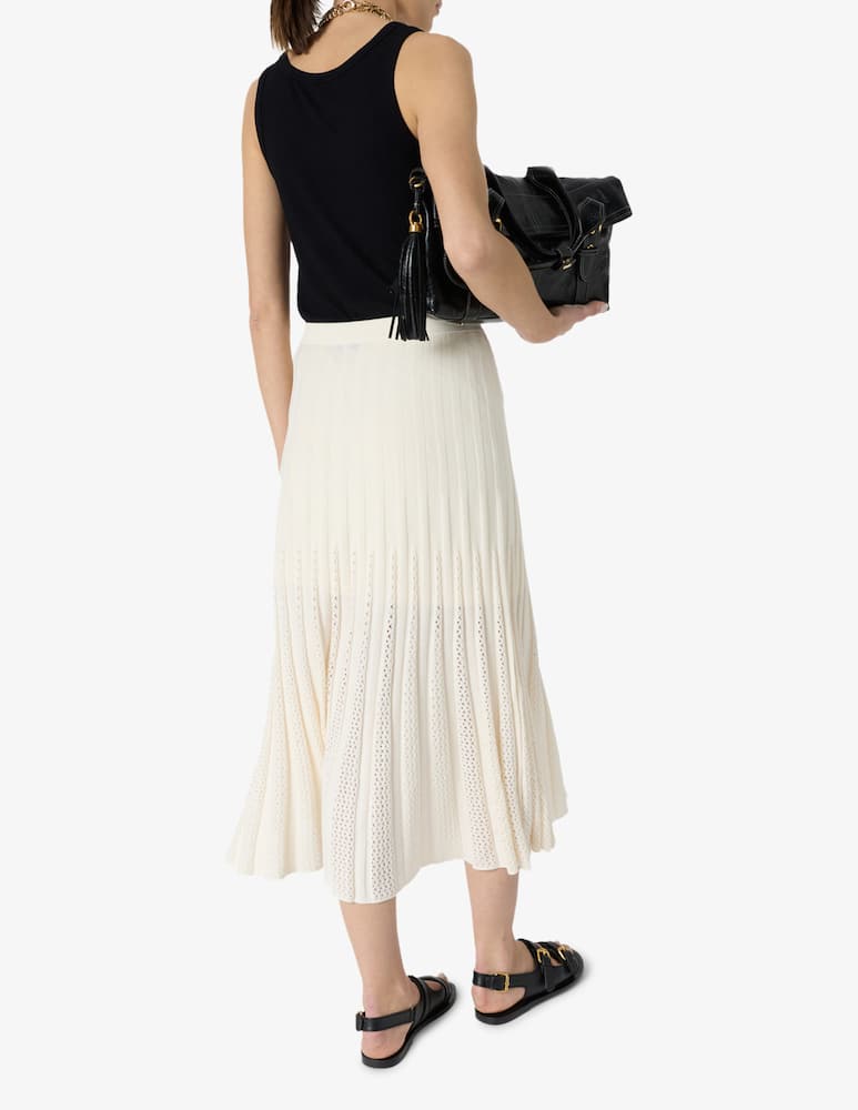 rinascente Gerard Darel Gonna midi plissé in maglia