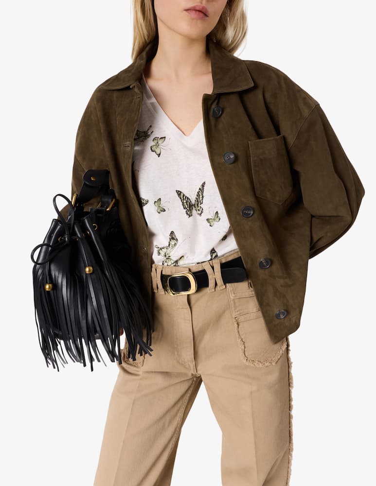 rinascente Gerard Darel T-shirt scollo a v con farfalle