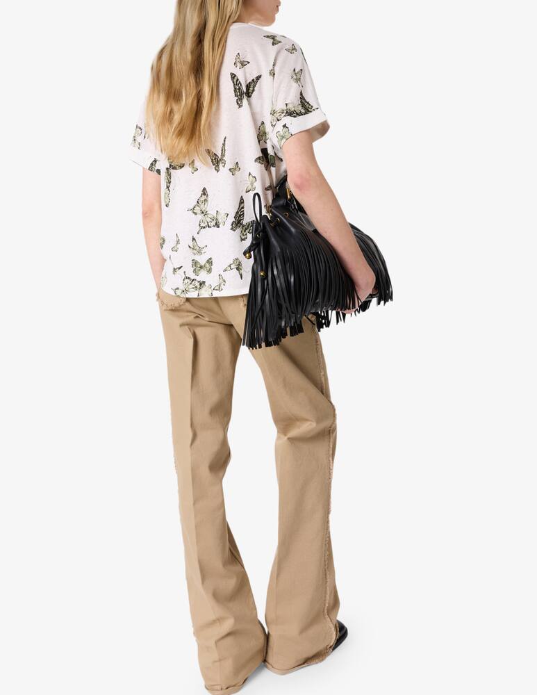 rinascente Gerard Darel T-shirt scollo a v con farfalle