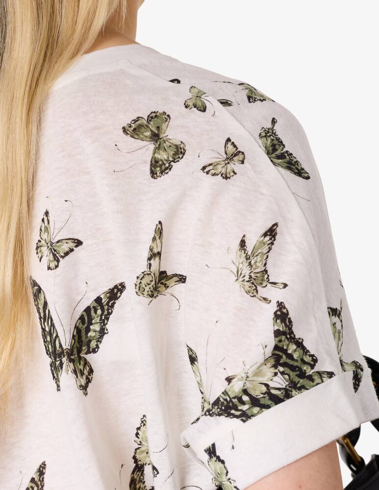 rinascente Gerard Darel T-shirt scollo a v con farfalle