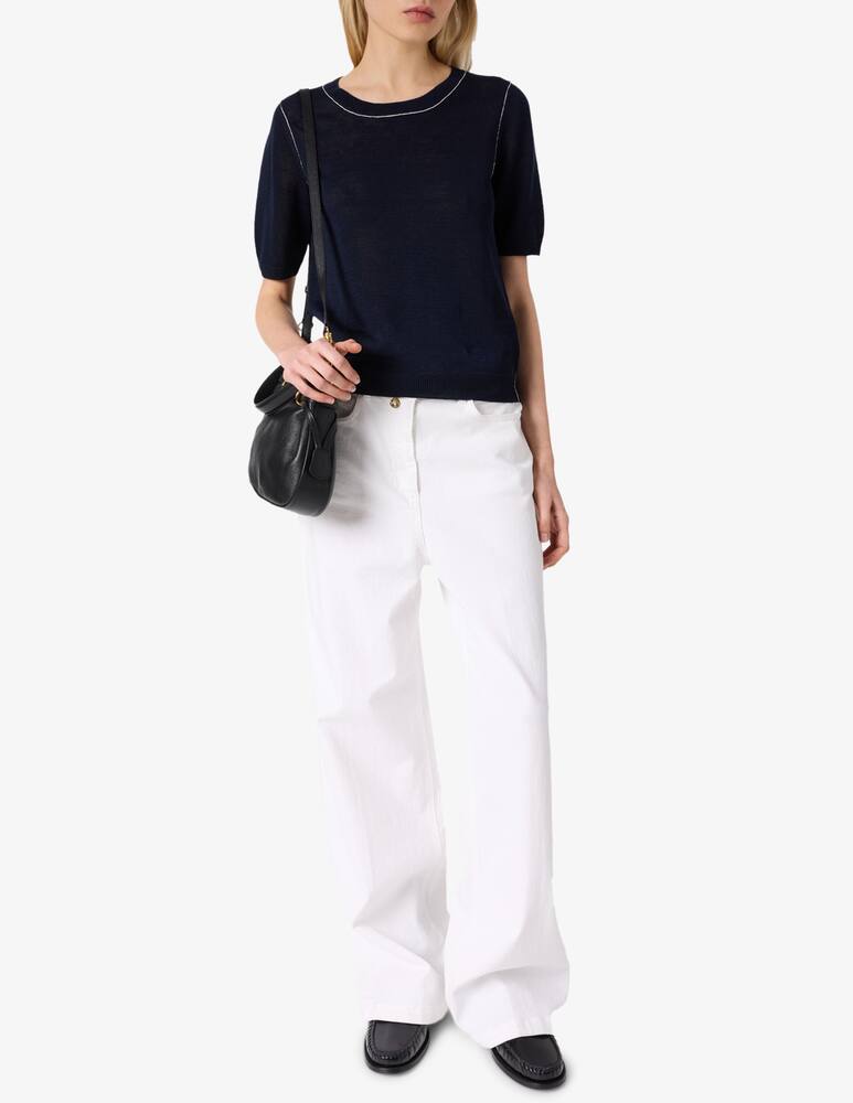 rinascente Gerard Darel Contrast trim knit t-shirt