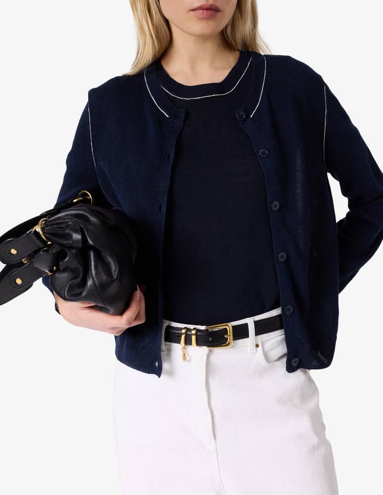 Gerard Darel Cardigan girocollo in maglia - immagine 1 Gerard Darel Cardigan girocollo in maglia - immagine 1