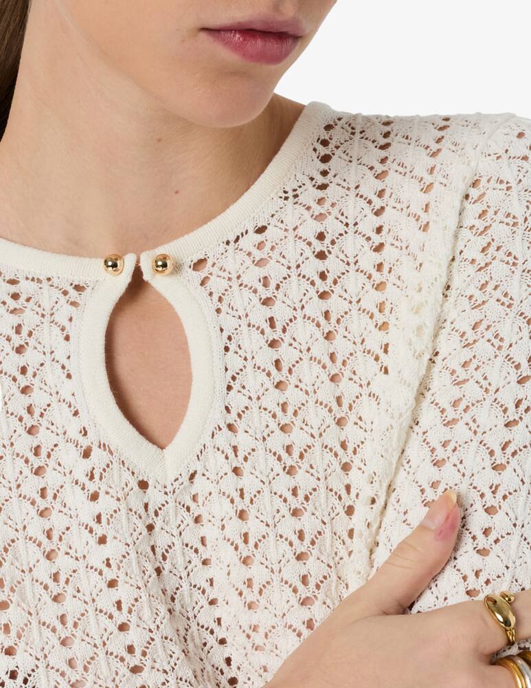 rinascente Gerard Darel Maglia traforata con bottone