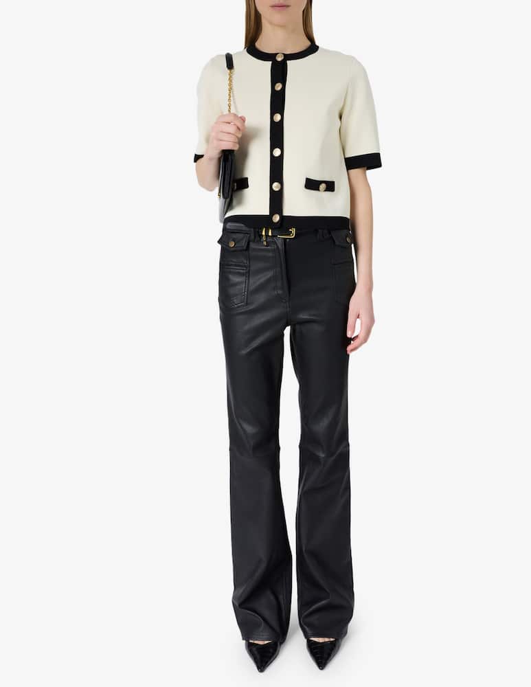 Gerard Darel Contrast trim short sleeve cardigan - picture 2 Gerard Darel Contrast trim short sleeve cardigan - picture 2