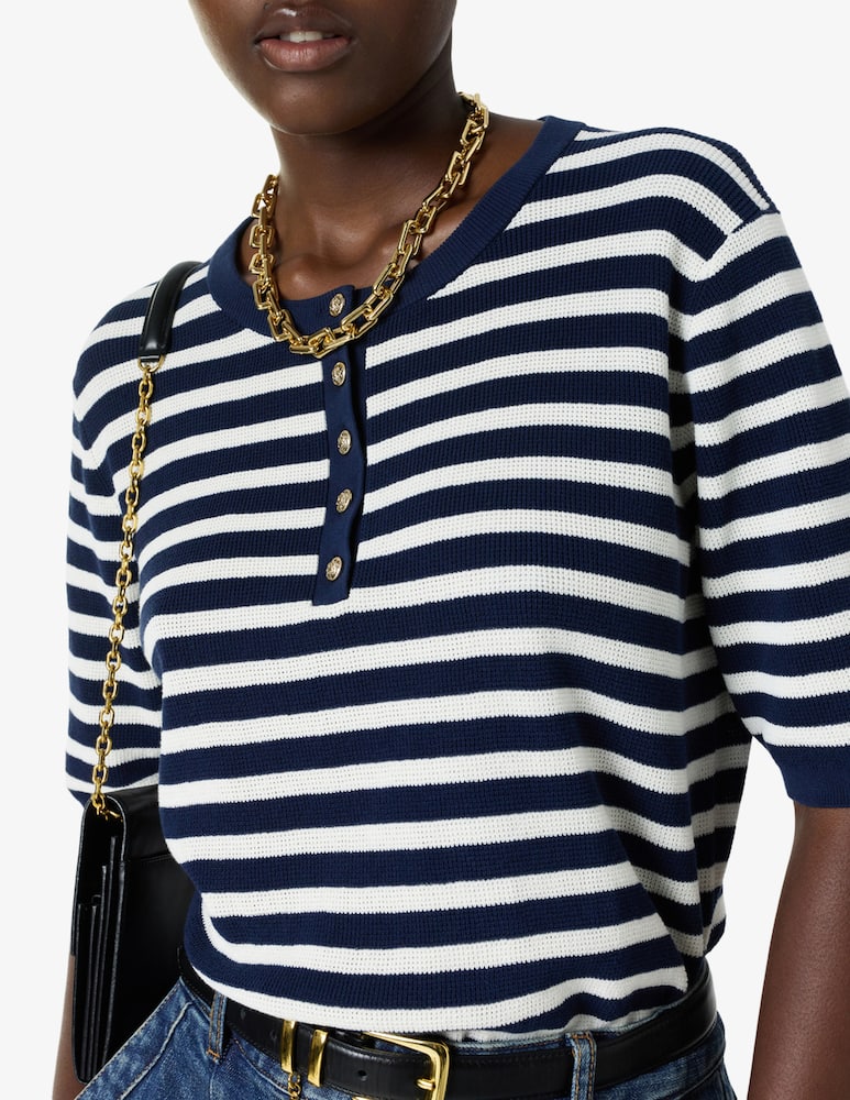 rinascente Gerard Darel Striped henley knit jumper