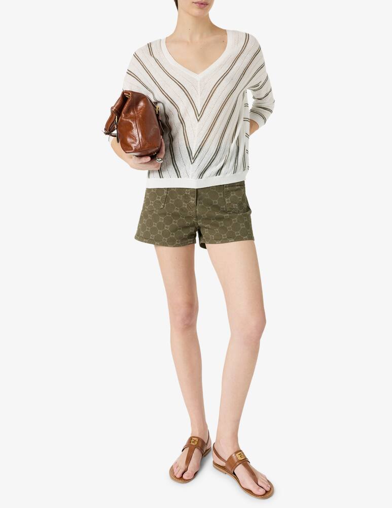 rinascente Gerard Darel Chevron knit v-neck pullover