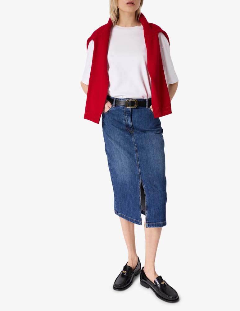 rinascente Gerard Darel Gonna midi in jeans