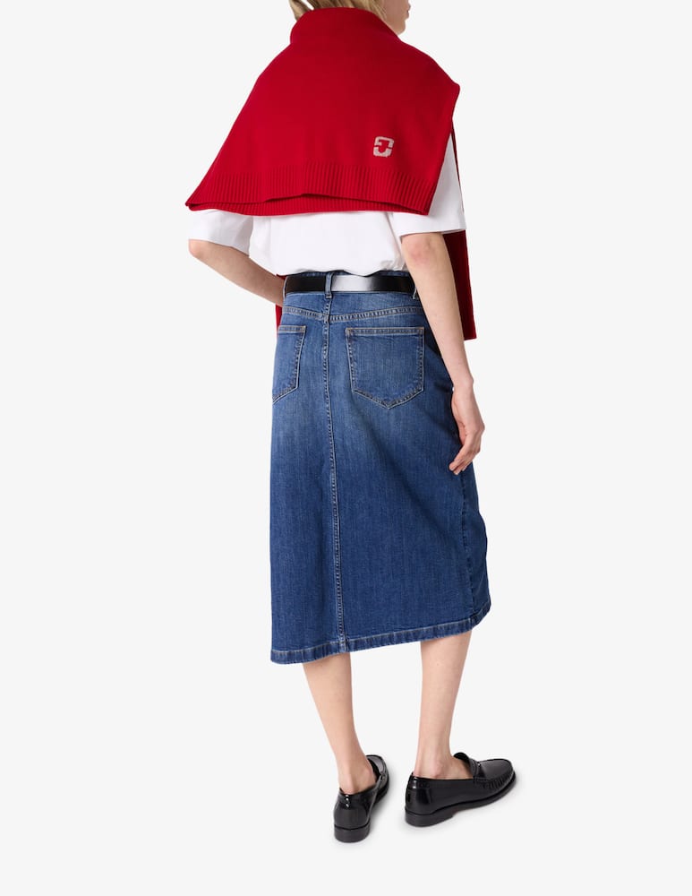 rinascente Gerard Darel Gonna midi in jeans