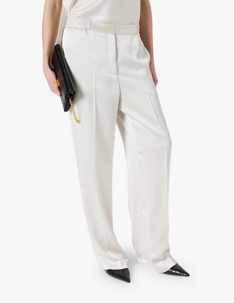 rinascente Gerard Darel Satin elastic waist trousers