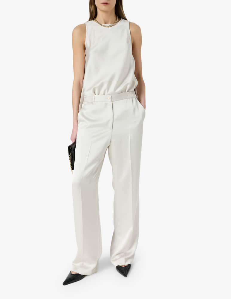 rinascente Gerard Darel Satin elastic waist trousers
