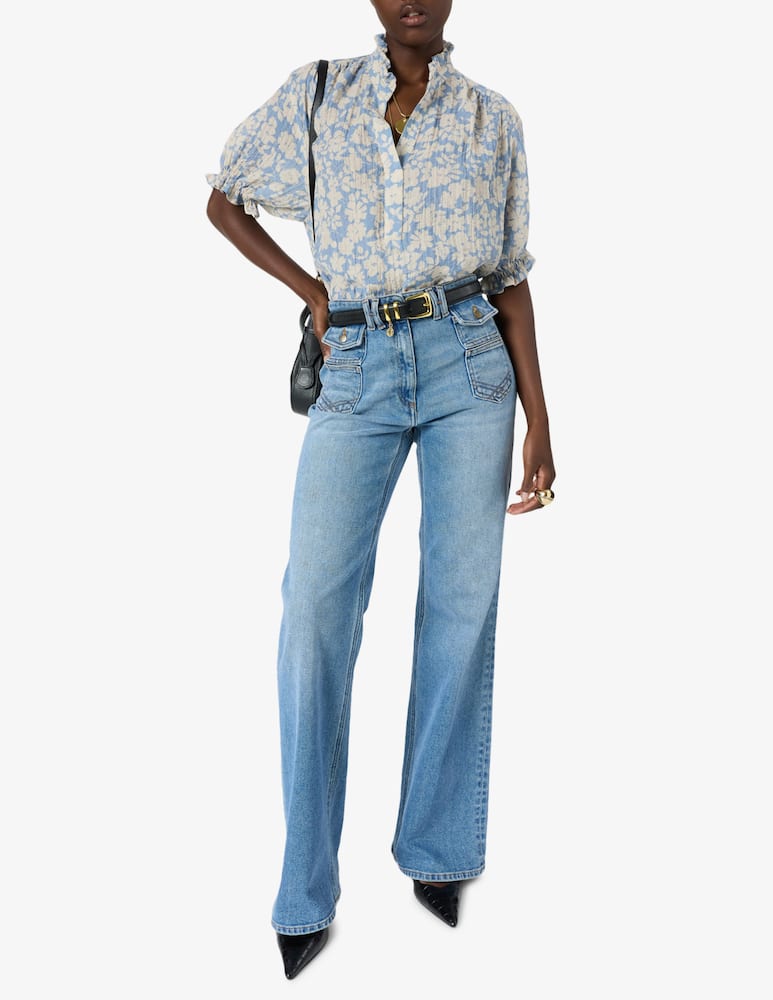 rinascente Gerard Darel Floral ruffle blouse