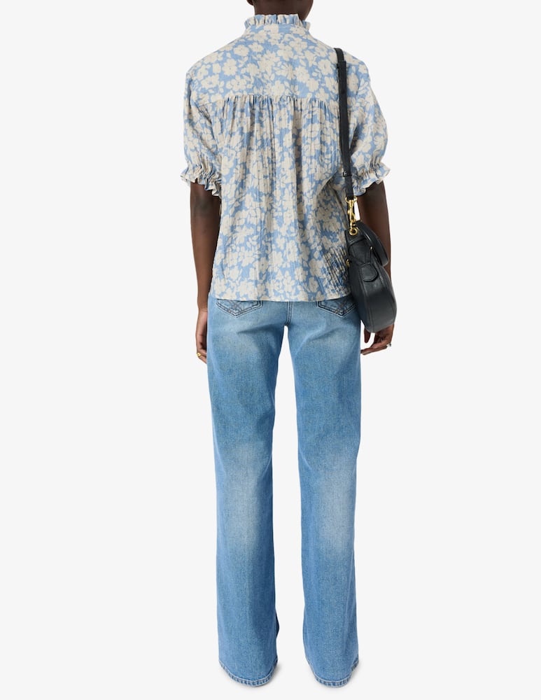rinascente Gerard Darel Floral ruffle blouse