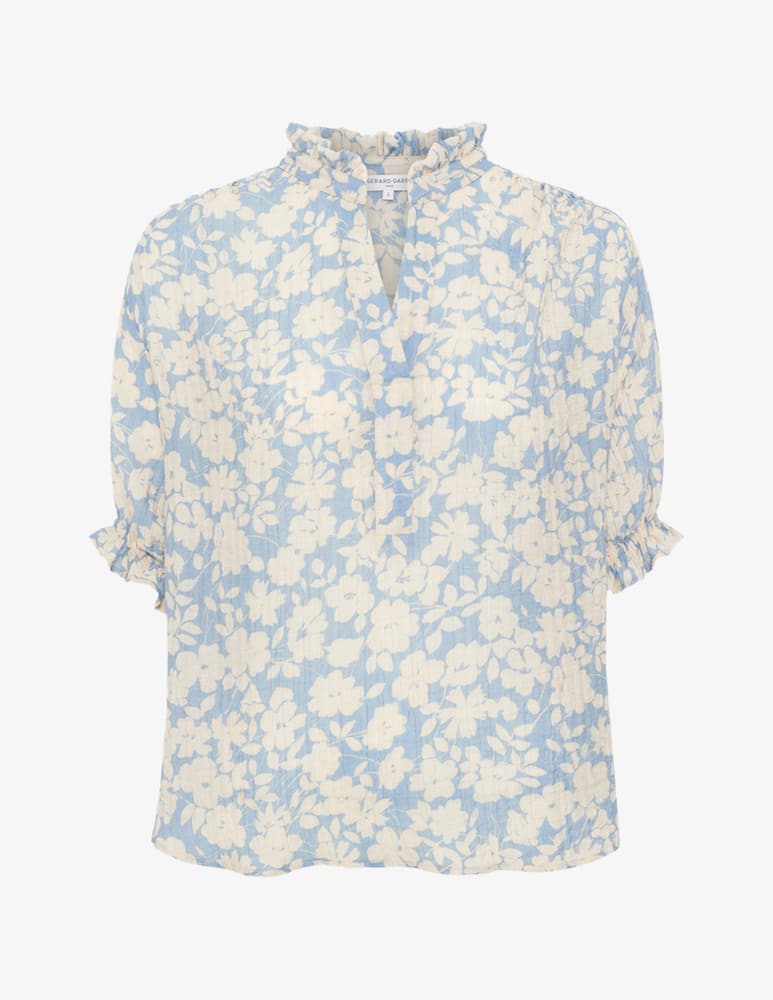 rinascente Gerard Darel Floral ruffle blouse