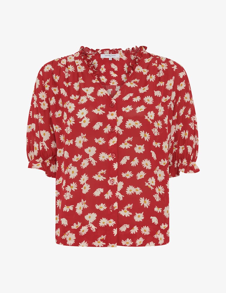 rinascente Gerard Darel Floral ruffle blouse