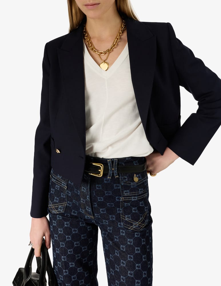 rinascente Gerard Darel V-neck logo t-shirt