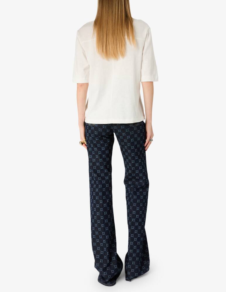 rinascente Gerard Darel V-neck logo t-shirt