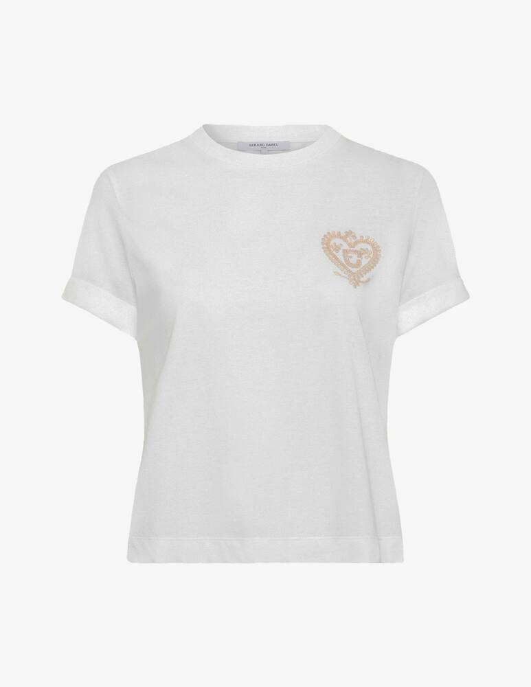 rinascente Gerard Darel Embroidered heart t-shirt