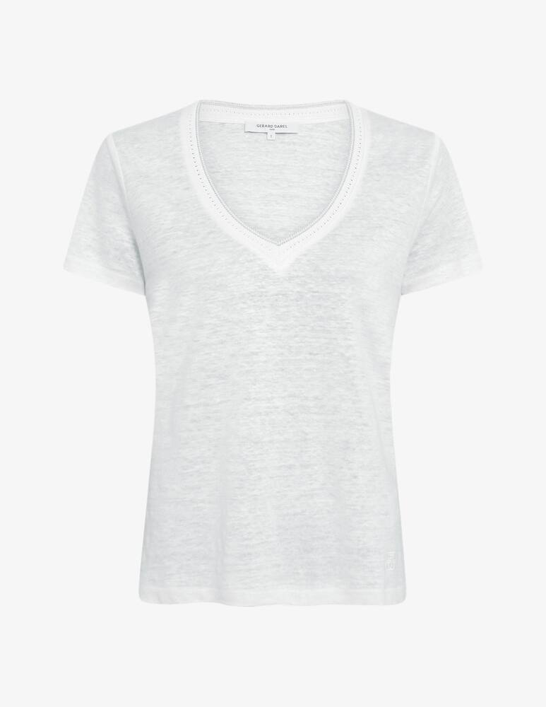 rinascente Gerard Darel V-neck linen t-shirt
