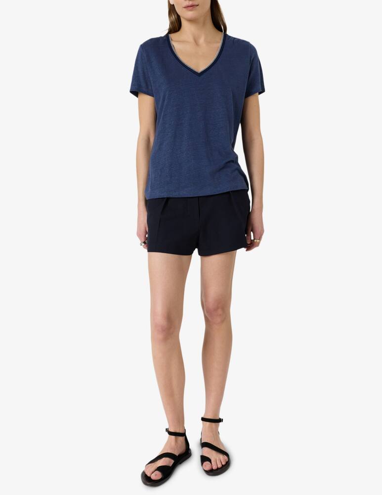 rinascente Gerard Darel T-shirt scollo a v profili a coste