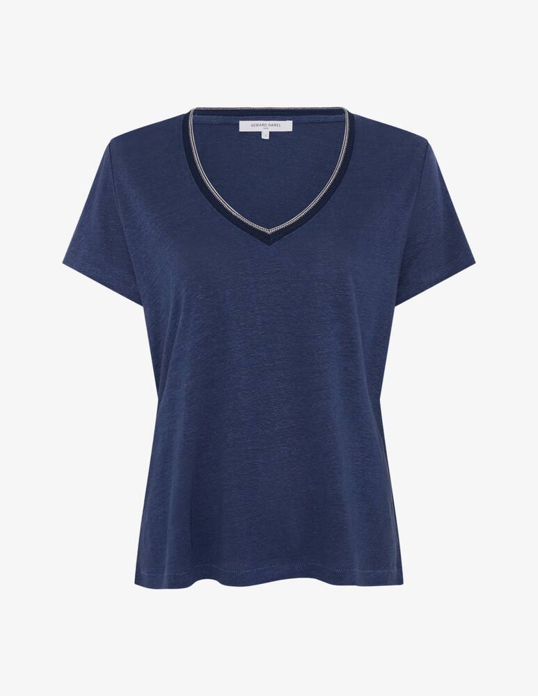 rinascente Gerard Darel T-shirt scollo a v profili a coste