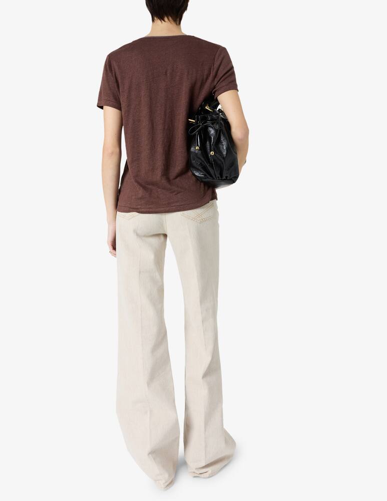 rinascente Gerard Darel V-neck t-shirt with contrast trim