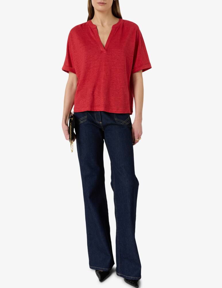 rinascente Gerard Darel Slub v-neck t-shirt