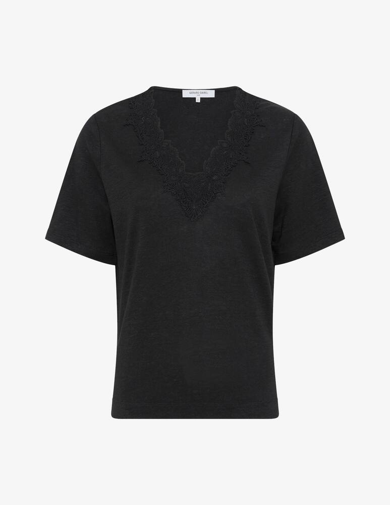 rinascente Gerard Darel Lace trim t-shirt