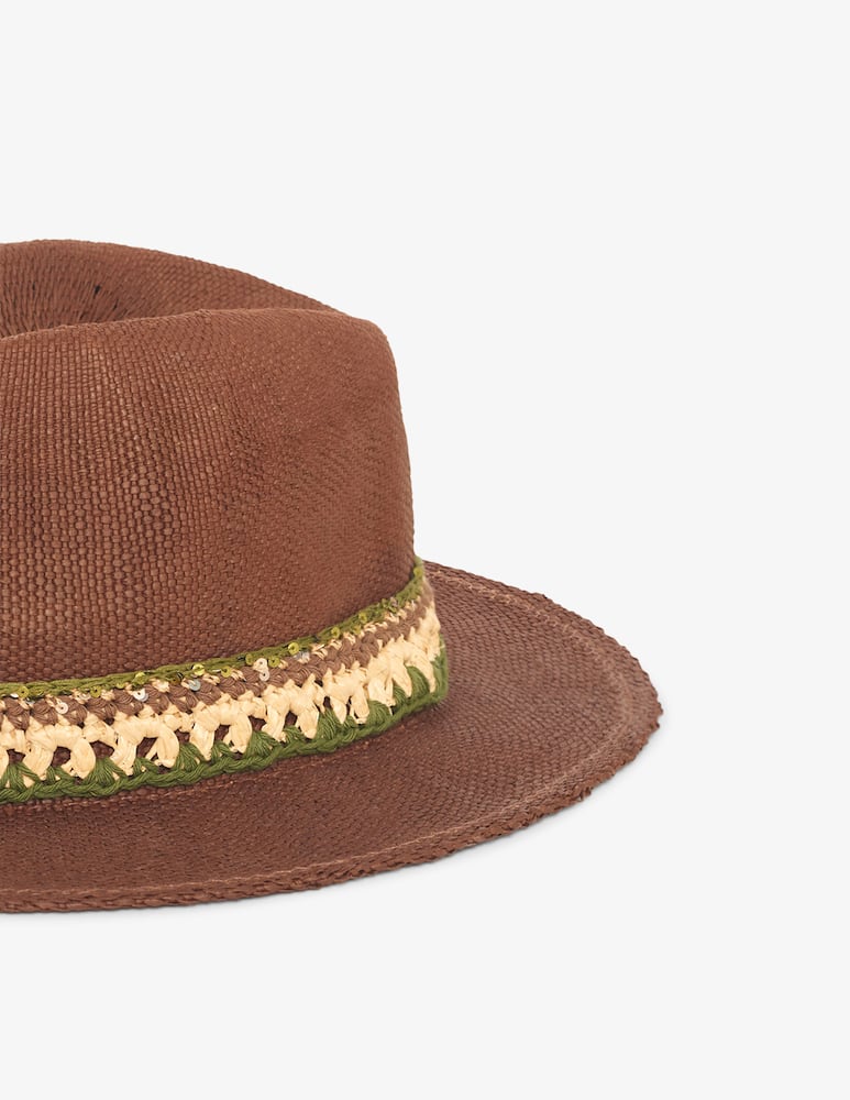 rinascente Gerard Darel Cappello a tesa larga intrecciato