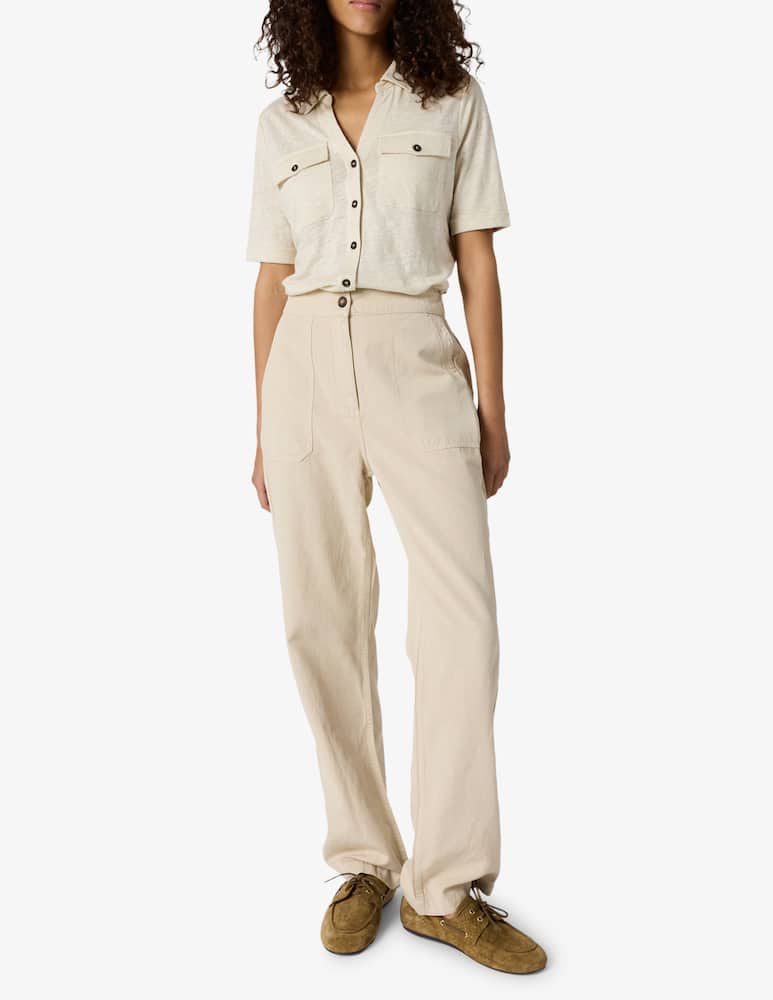 rinascente Gerard Darel Straight leg cotton trousers