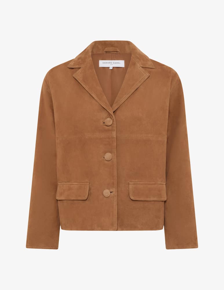 rinascente Gerard Darel Leather buttoned jacket