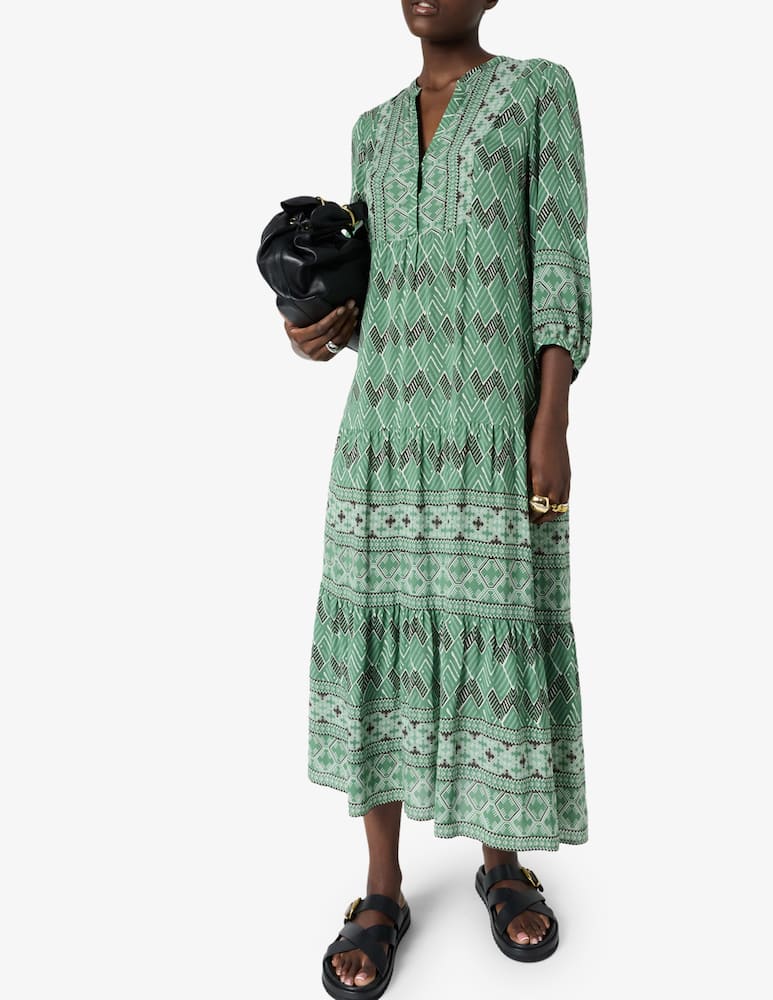 rinascente Gerard Darel Geometric print maxi dress