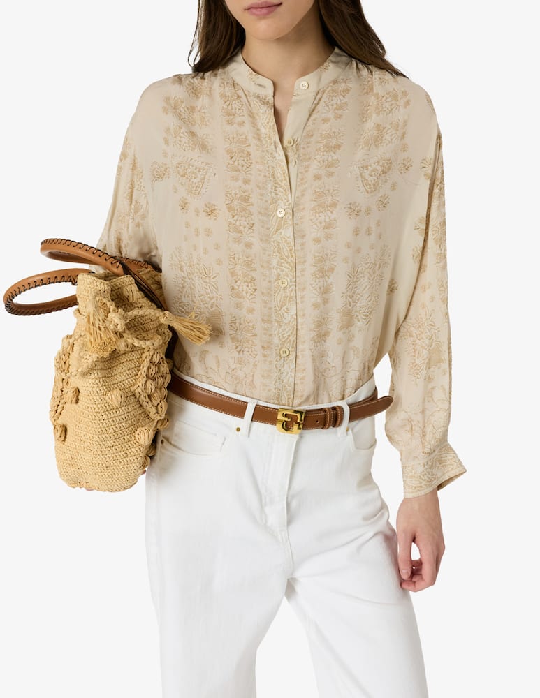 Gerard Darel Embroidered blouse with stand collar - picture 1