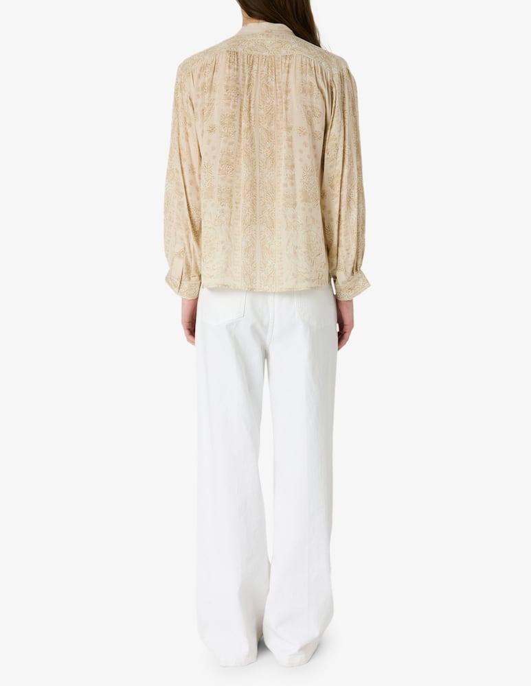 Gerard Darel Embroidered blouse with stand collar - picture 3